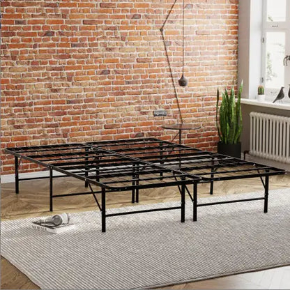 Queen Metal Bed Base, Black Bedroom Frame