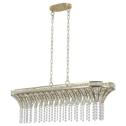 Champagne Gold Oval Crystal Chandelier Home decor