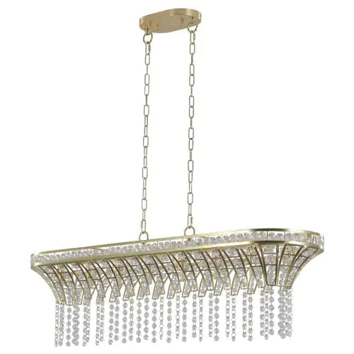 Champagne Gold Oval Crystal Chandelier Home decor