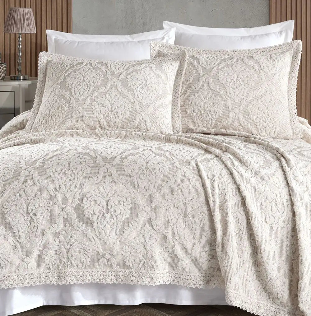 Hera Majestic Bed Set - Cream Deluxe