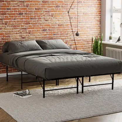 Queen Metal Bed Base, Black Bedroom Frame