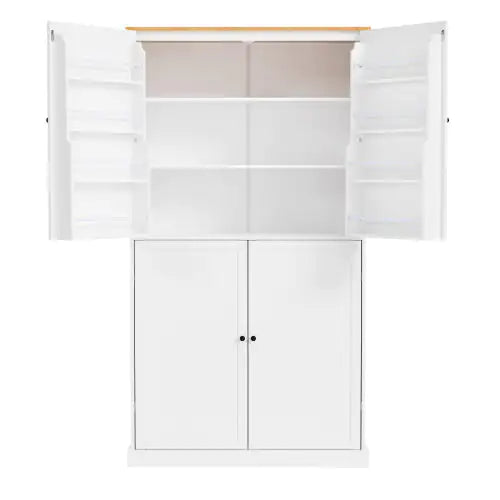 High-Capacity Freestanding Kitchen Pantry Cabinet - Welfel Home decor