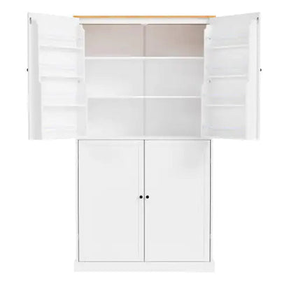 High-Capacity Freestanding Kitchen Pantry Cabinet - Welfel Home decor