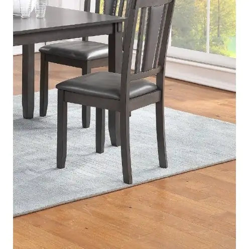 Grey Crafted 5pc Dining Set with Cushioned Chairs Home decor