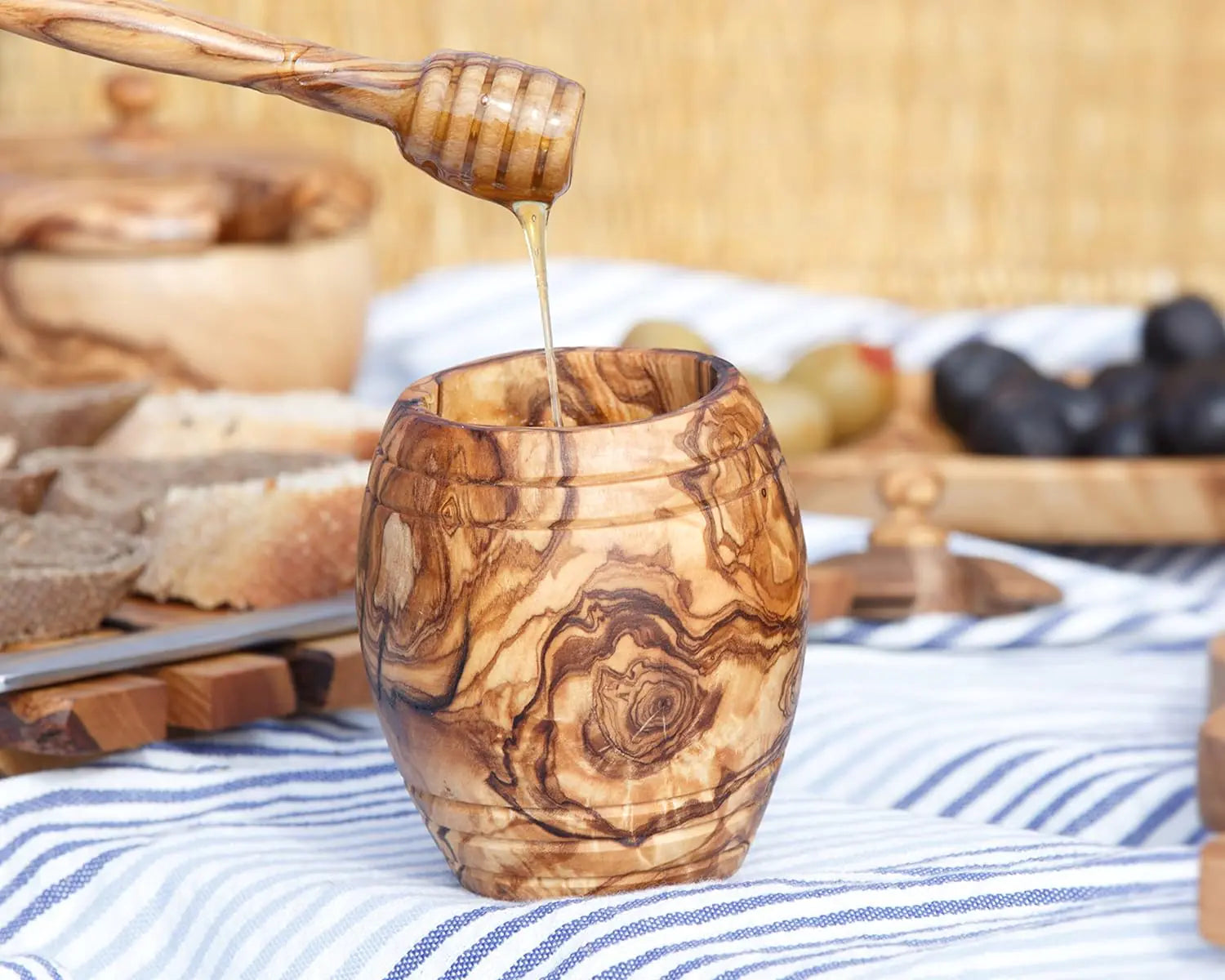 Mediterranean Olive Wood Chef’s Set Home decor