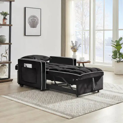 Velvet 3-in-1 Convertible Sofa Bed