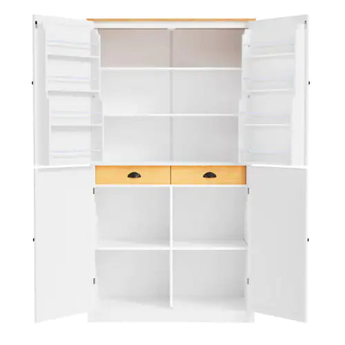 High-Capacity Freestanding Kitchen Pantry Cabinet - Welfel Home decor