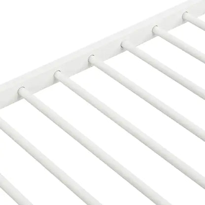 White Metal Twin Bunk Bed with Trundle
