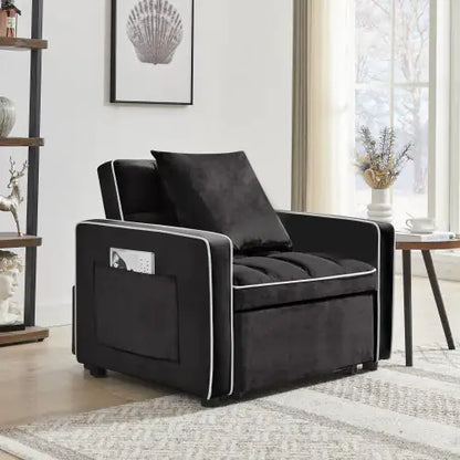Velvet 3-in-1 Convertible Sofa Bed