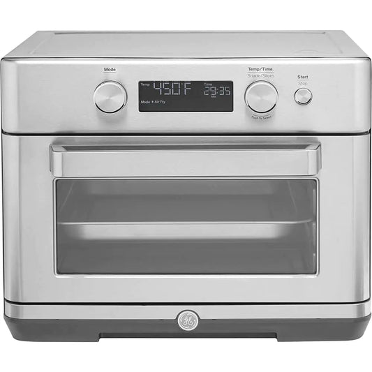 GE 8-in-1 Air Fryer Convection Oven | Fits 12" Pizza | Stainless Steel Home decor