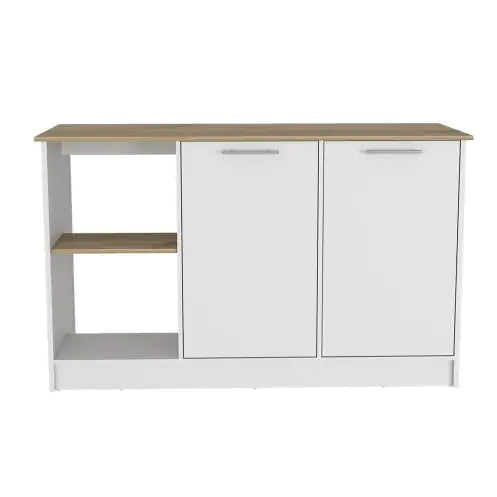 Oak Harmony Kitchen Island with Storage Home decor