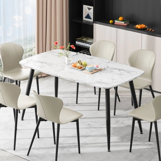 VFF Chic MDF Dining Table with Metal Support Home decor