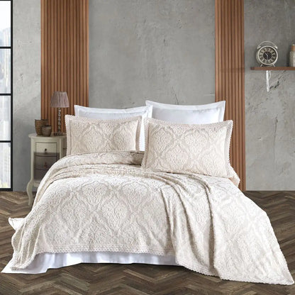 Hera Majestic Bed Set - Cream Deluxe