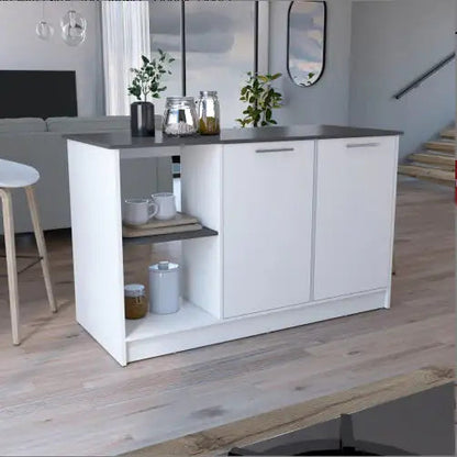 Oak Harmony Kitchen Island with Storage Home decor