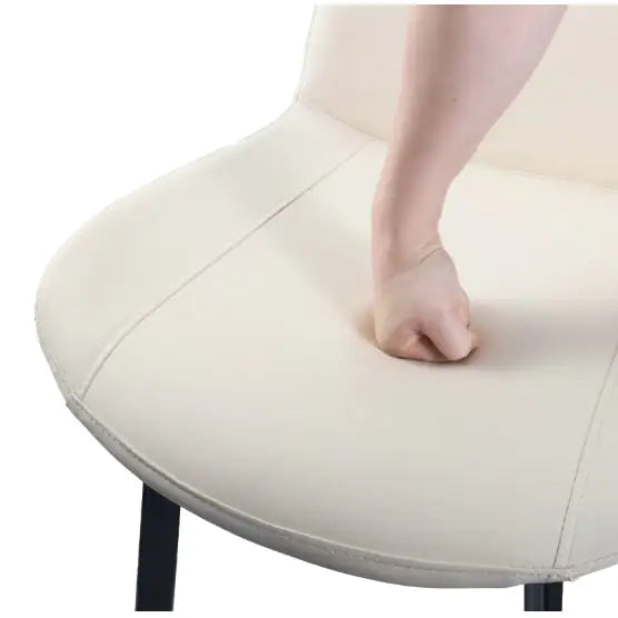 Beige Modern PU Leather Dining Chairs - Set of 4 Home decor