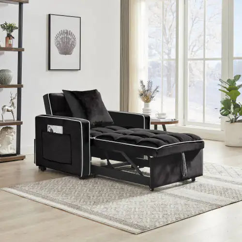Velvet 3-in-1 Convertible Sofa Bed
