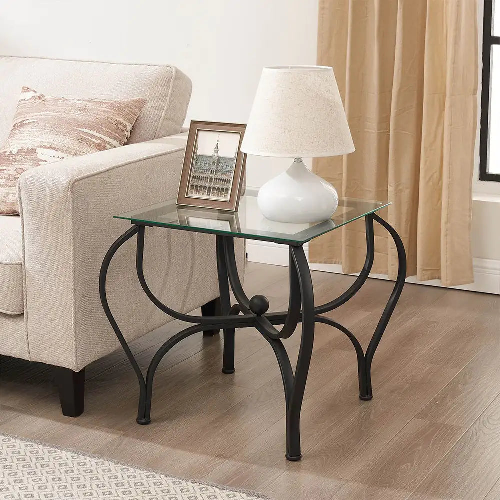 Elegant Glass 3-Piece Coffee Table Set Home decor