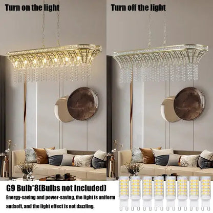 Champagne Gold Oval Crystal Chandelier Home decor