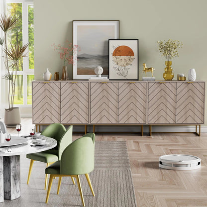 Scurrty Natural Sideboard Buffet Ensemble Home decor