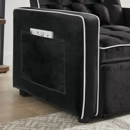 Velvet 3-in-1 Convertible Sofa Bed