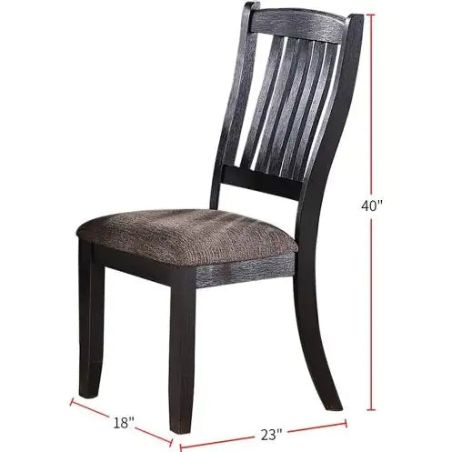 Espresso Wood Elegance Dining Chairs Set of 2 Home decor